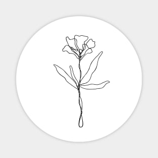 Wildflower Line Art | Floral Botanical Minimalist Lineart Magnet